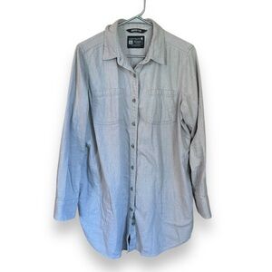 Carhartt Women’s Rugged Flex Relaxed Fit Gray Flannel Shirt L (12-14)